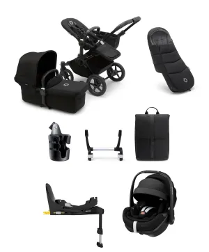Bugaboo Pushchairs Bugaboo Donkey 5 Mono Complete Pushchair Ultimate Bundle with Maxi-Cosi Pebble 360 Pro² Car Seat & Base - Black