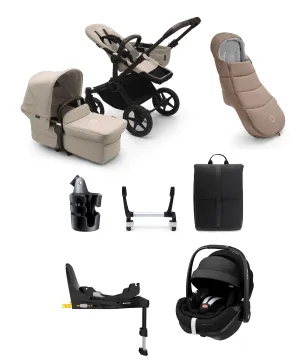 Bugaboo Pushchairs Bugaboo Donkey 5 Mono Complete Pushchair Ultimate Bundle with Maxi-Cosi Pebble 360 Pro² Car Seat & Base - Taupe