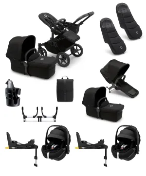 Bugaboo Pushchairs Bugaboo Donkey 5 Twin Pushchair Bundle with Maxi-Cosi Pebble 360 Pro² Car Seat & Base - Black