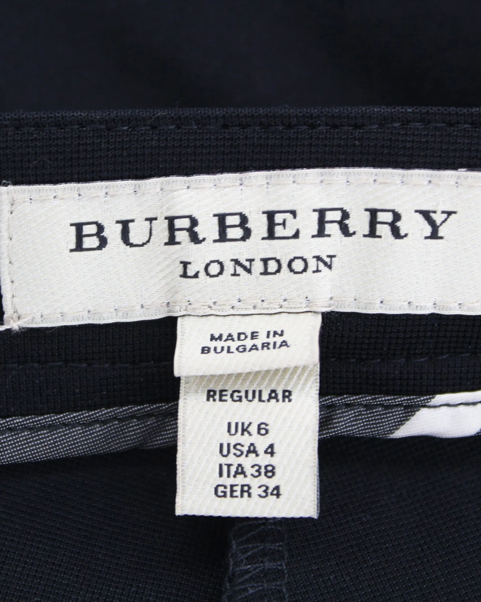 Burberry Leather Side Panel Pants in Black Acetate