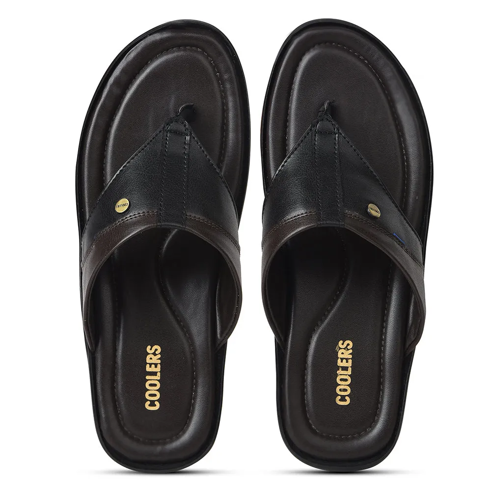 Coolers Black Casual Slipper For Mens SENTOS-5 By Liberty