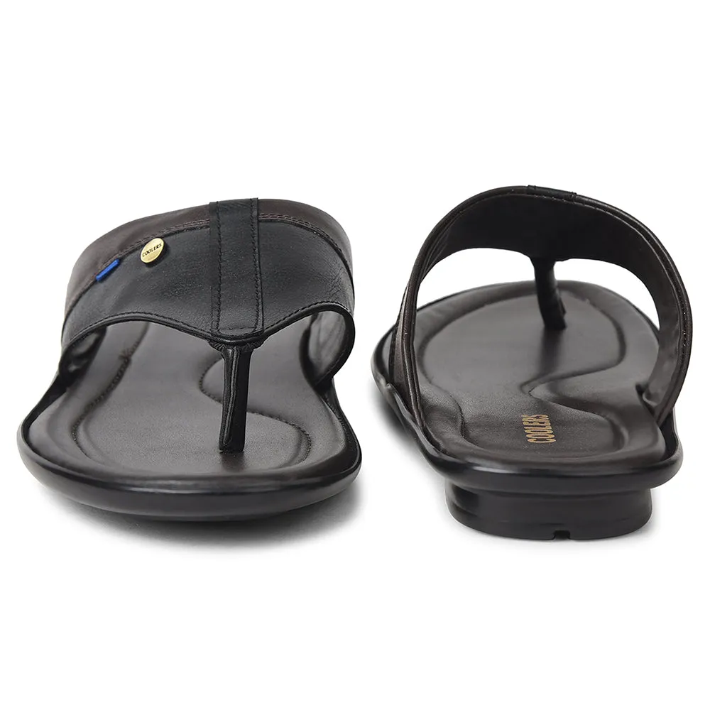 Coolers Black Casual Slipper For Mens SENTOS-5 By Liberty
