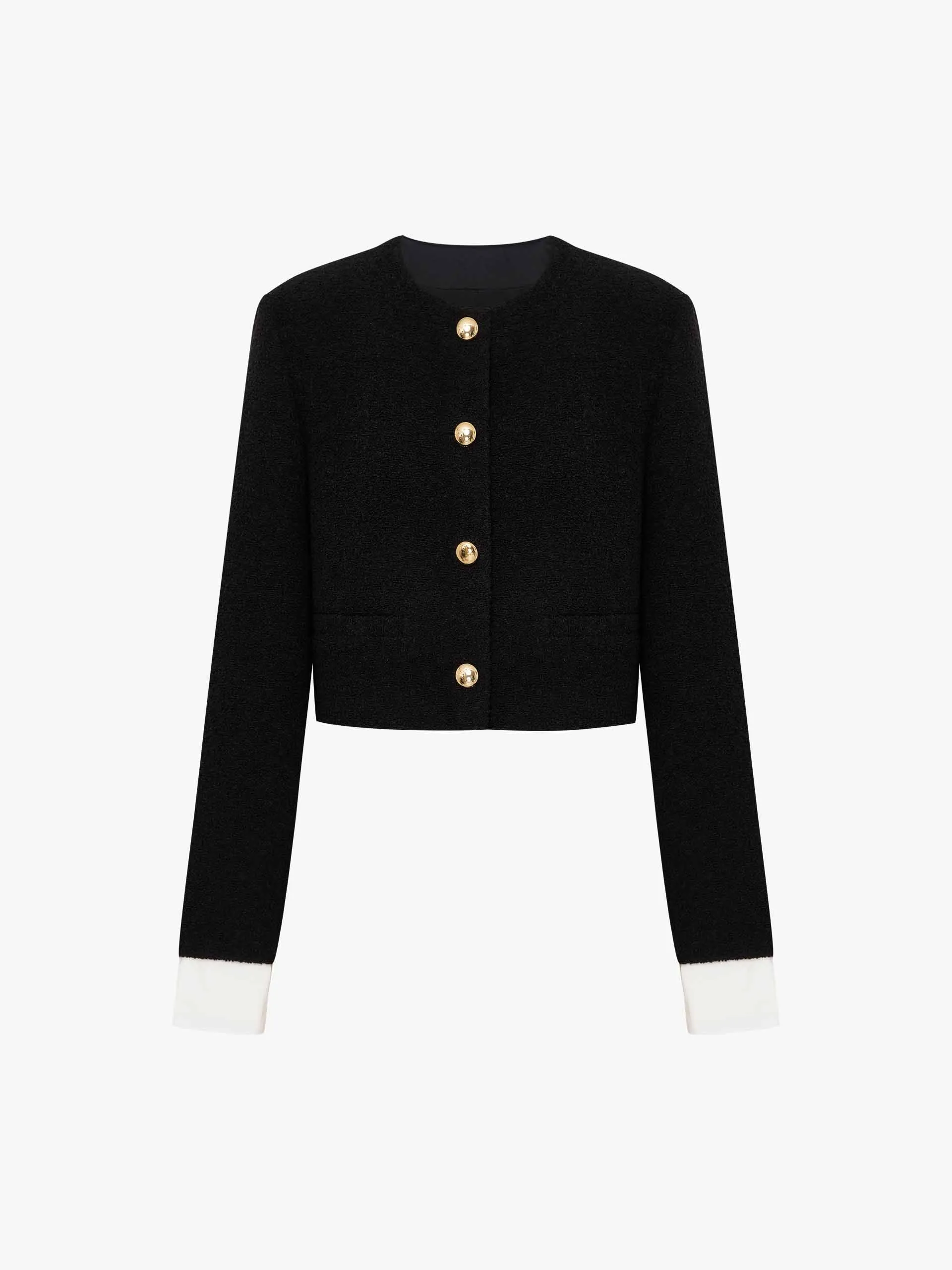 Cropped Tweed Coat