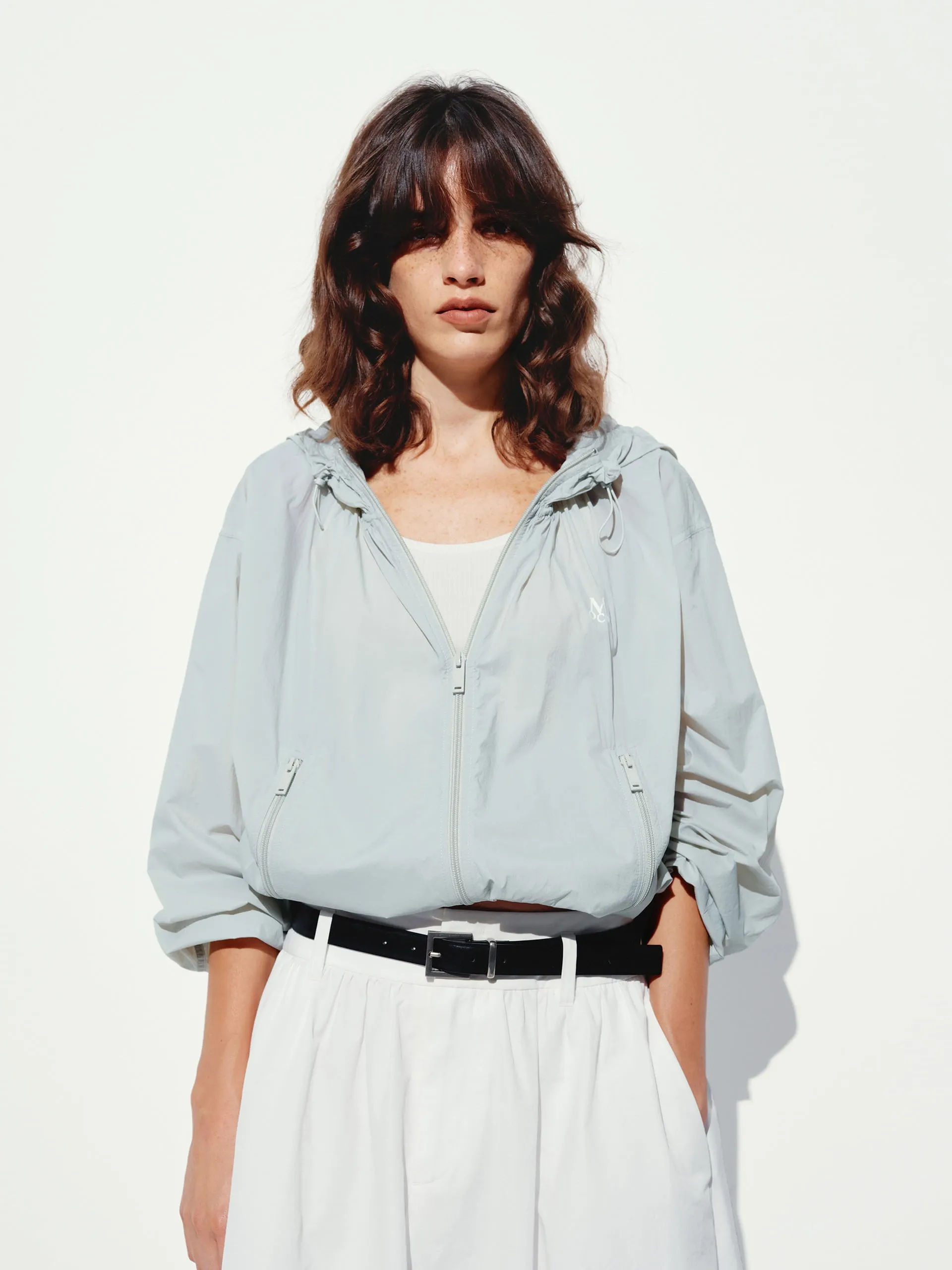 Drawstring Hooded Coat
