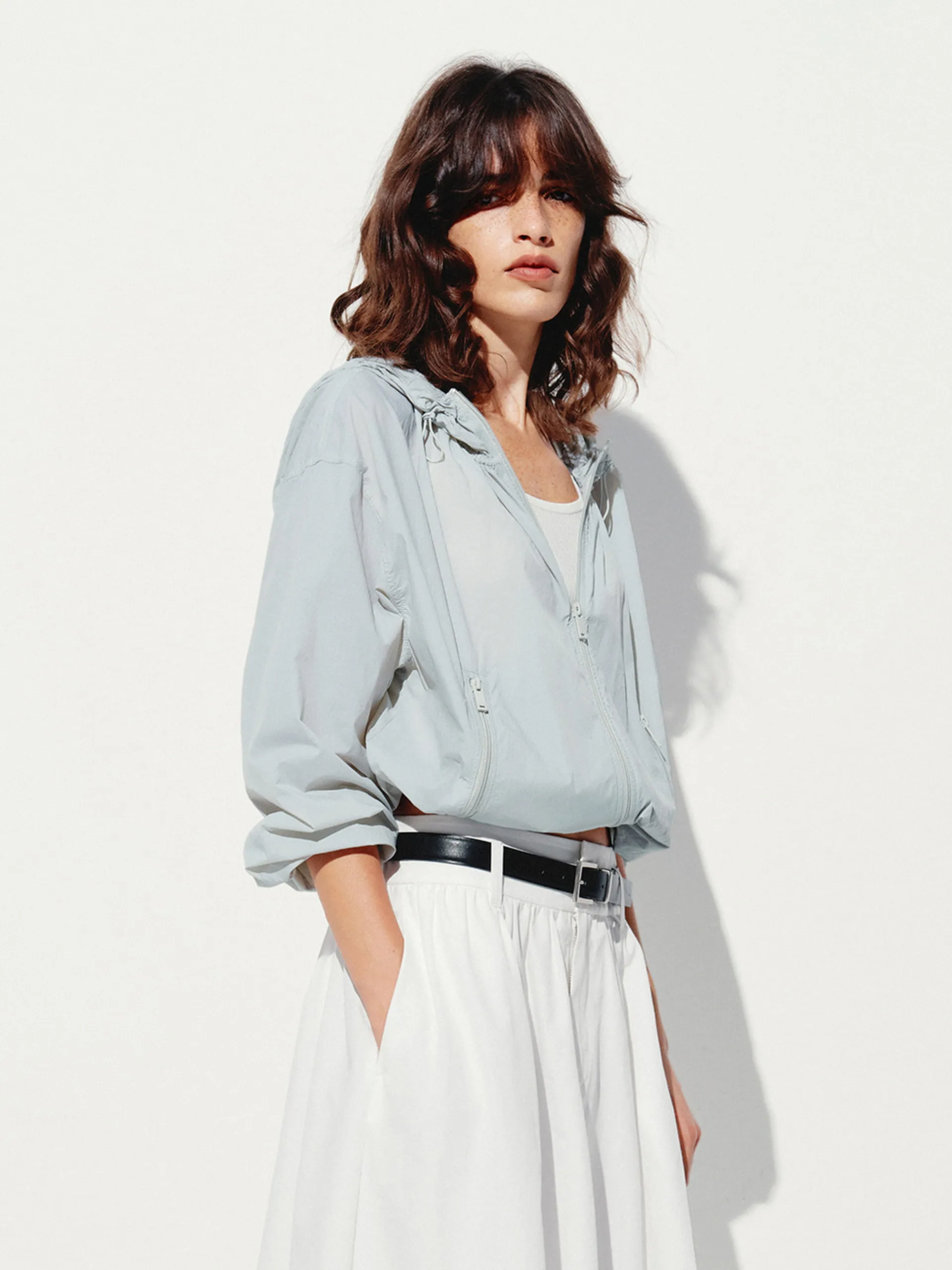 Drawstring Hooded Coat