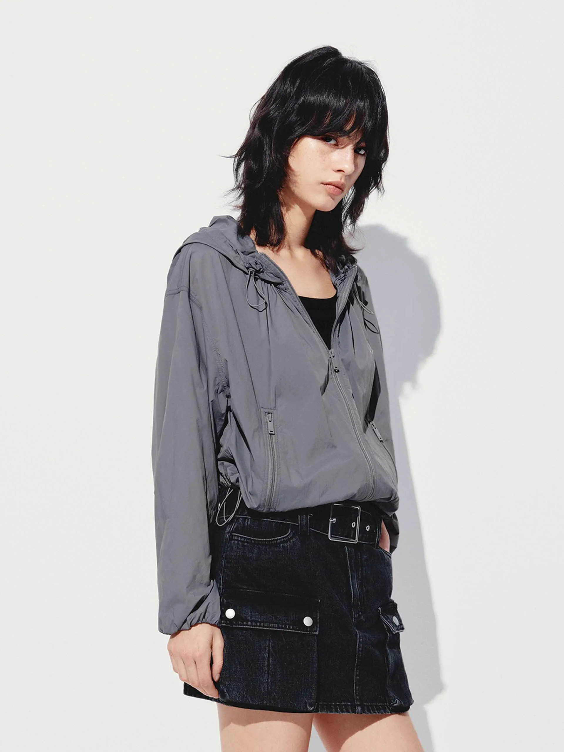 Drawstring Hooded Coat