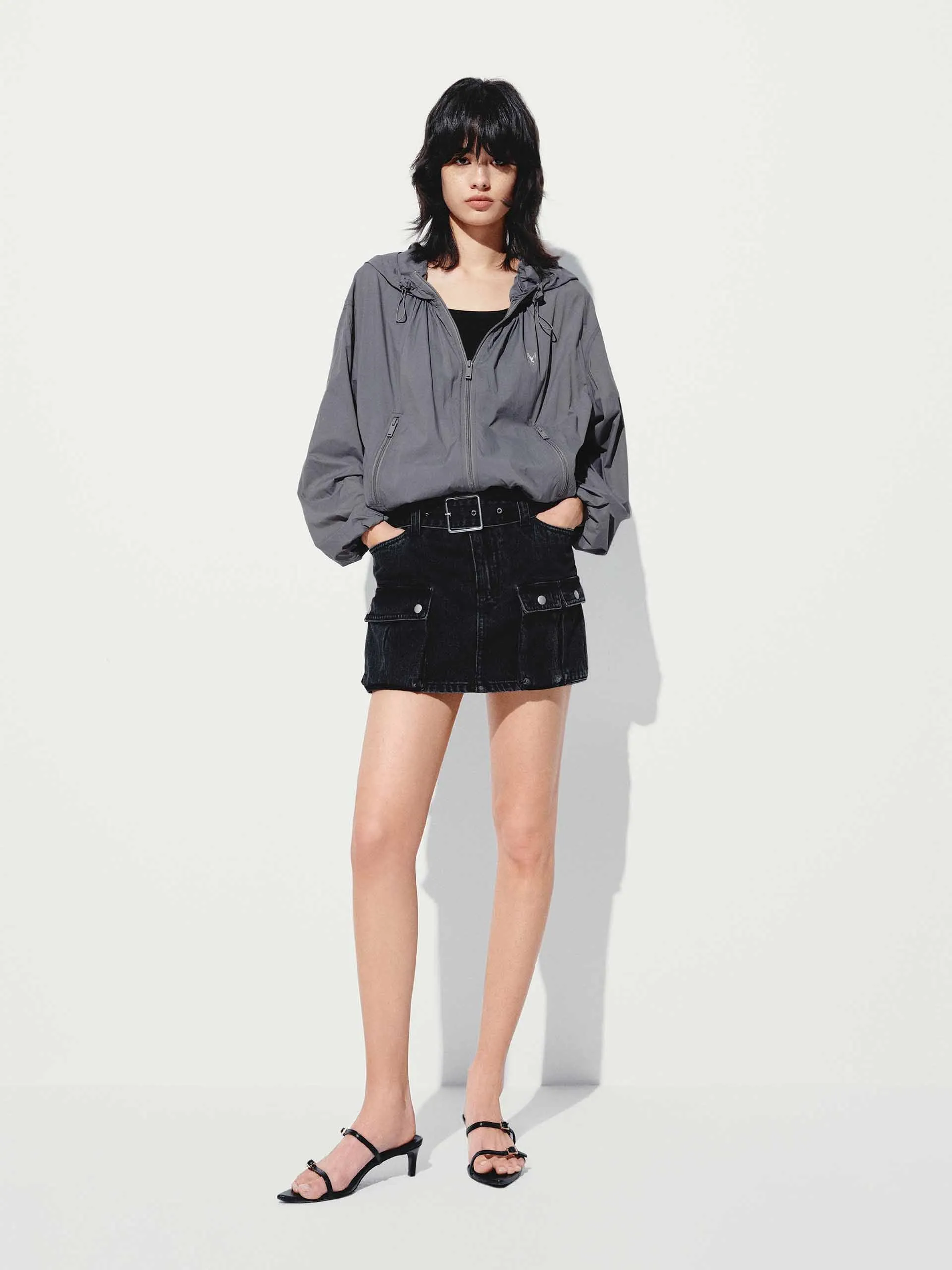 Drawstring Hooded Coat