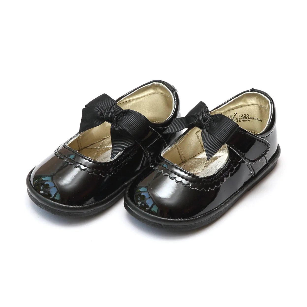 Elsa Leather Grosgrain Bow Strap Mary Jane - Babies & Toddlers Babykids_Angel