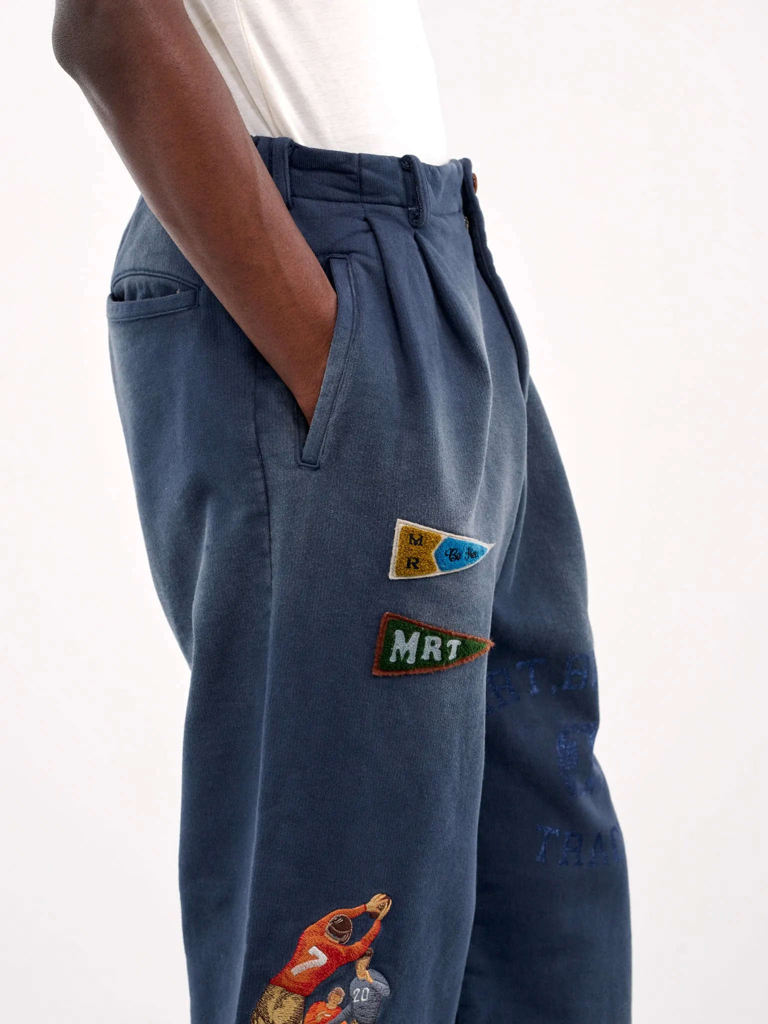 Embroidered Trousers (P-02-V-NAVY)