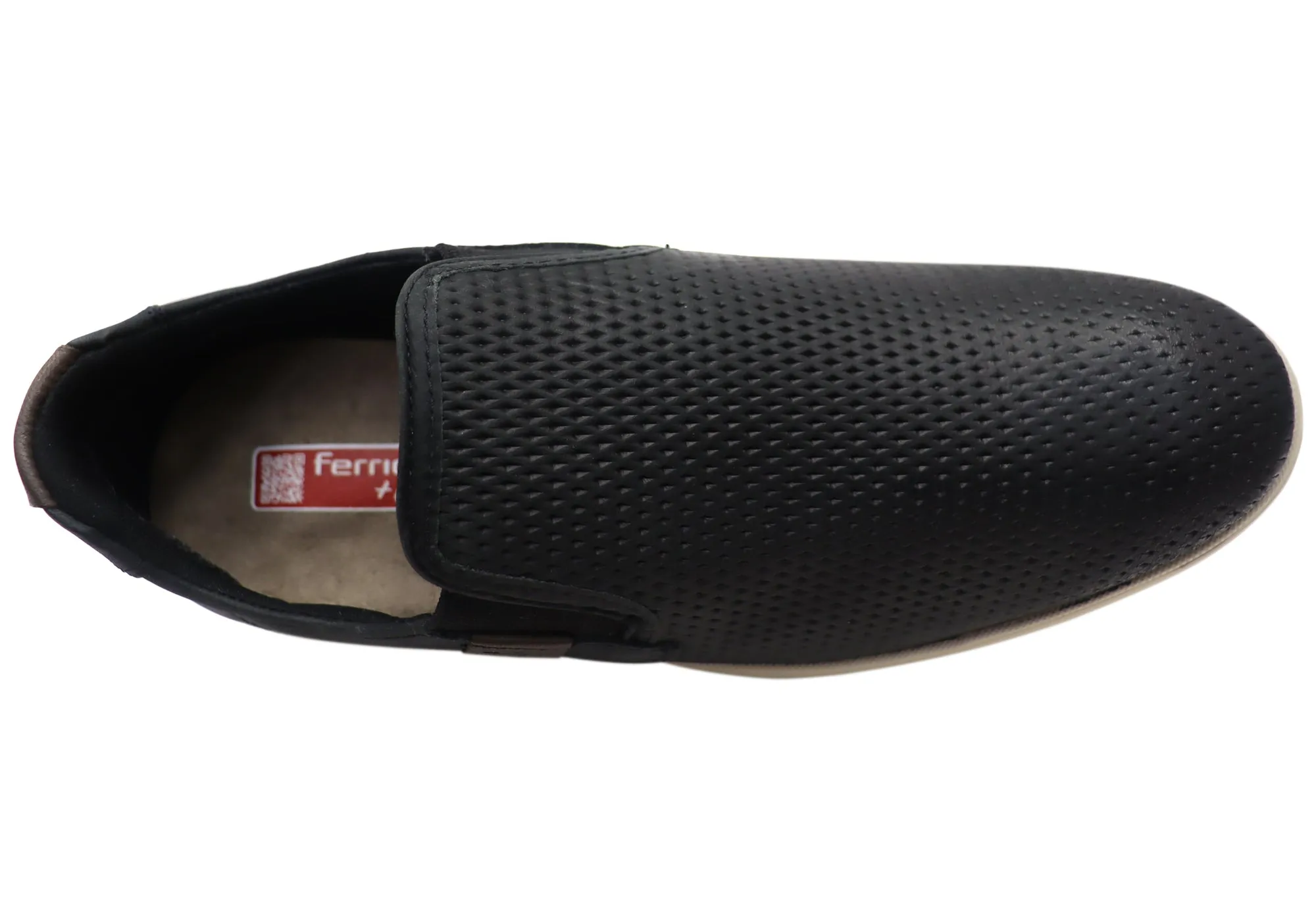 Ferricelli Perry Mens Brazilian Comfort Leather Slip On Casual Shoes Ferricelli Shoes