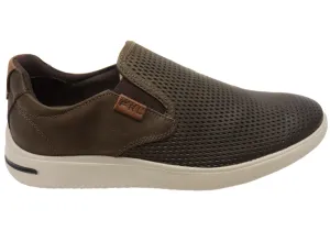 Ferricelli Perry Mens Brazilian Comfort Leather Slip On Casual Shoes Ferricelli Shoes