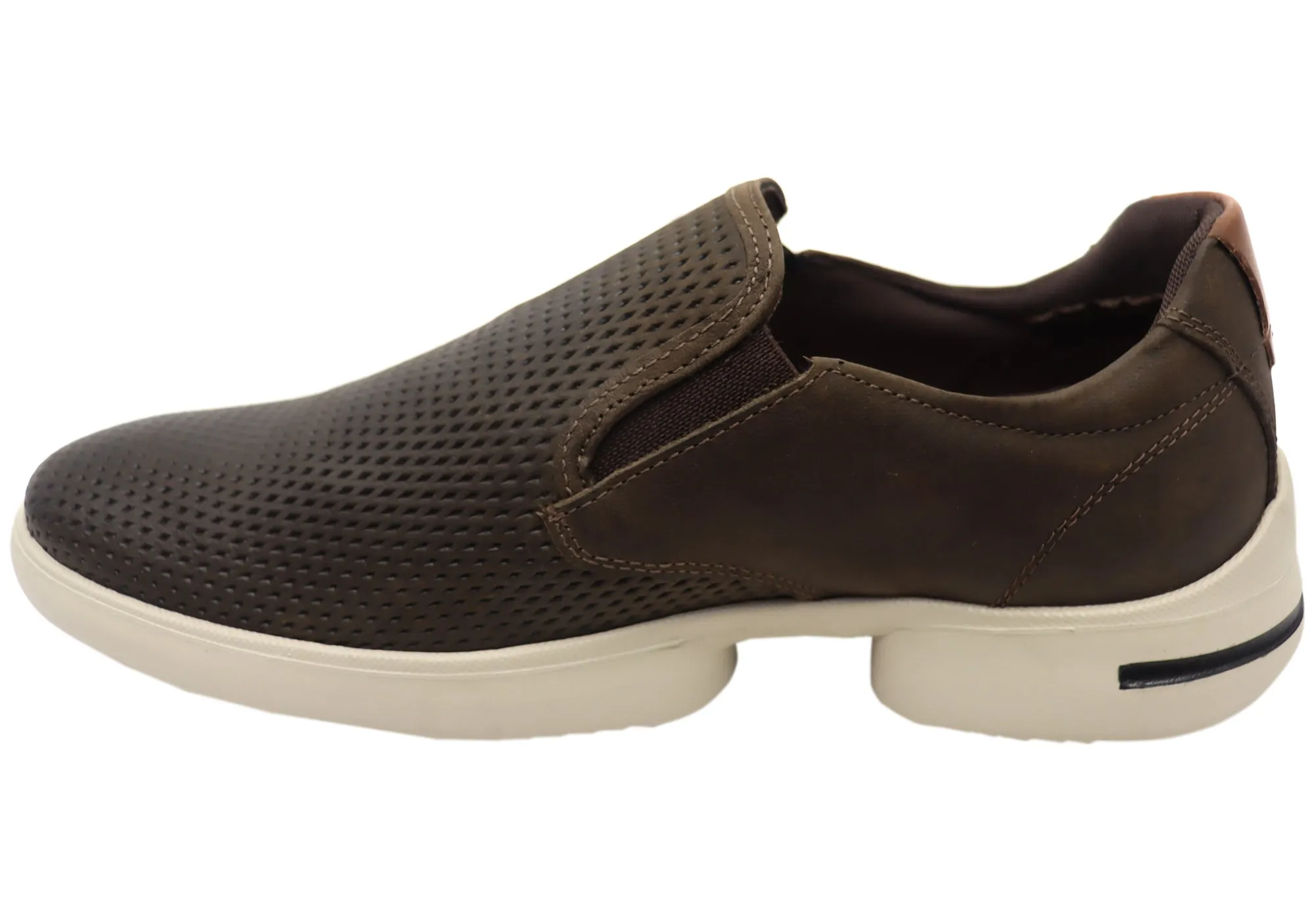 Ferricelli Perry Mens Brazilian Comfort Leather Slip On Casual Shoes Ferricelli Shoes