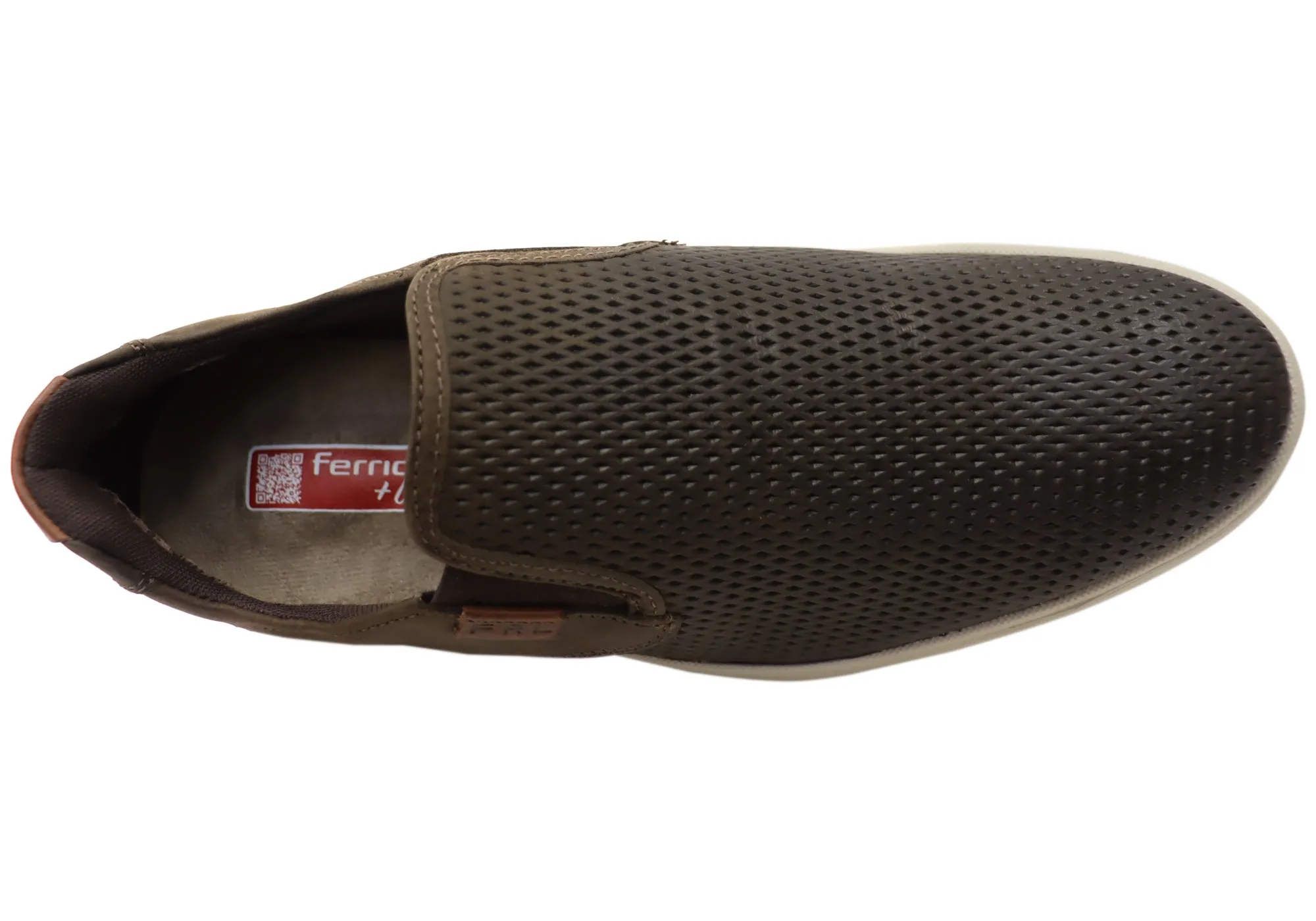 Ferricelli Perry Mens Brazilian Comfort Leather Slip On Casual Shoes Ferricelli Shoes