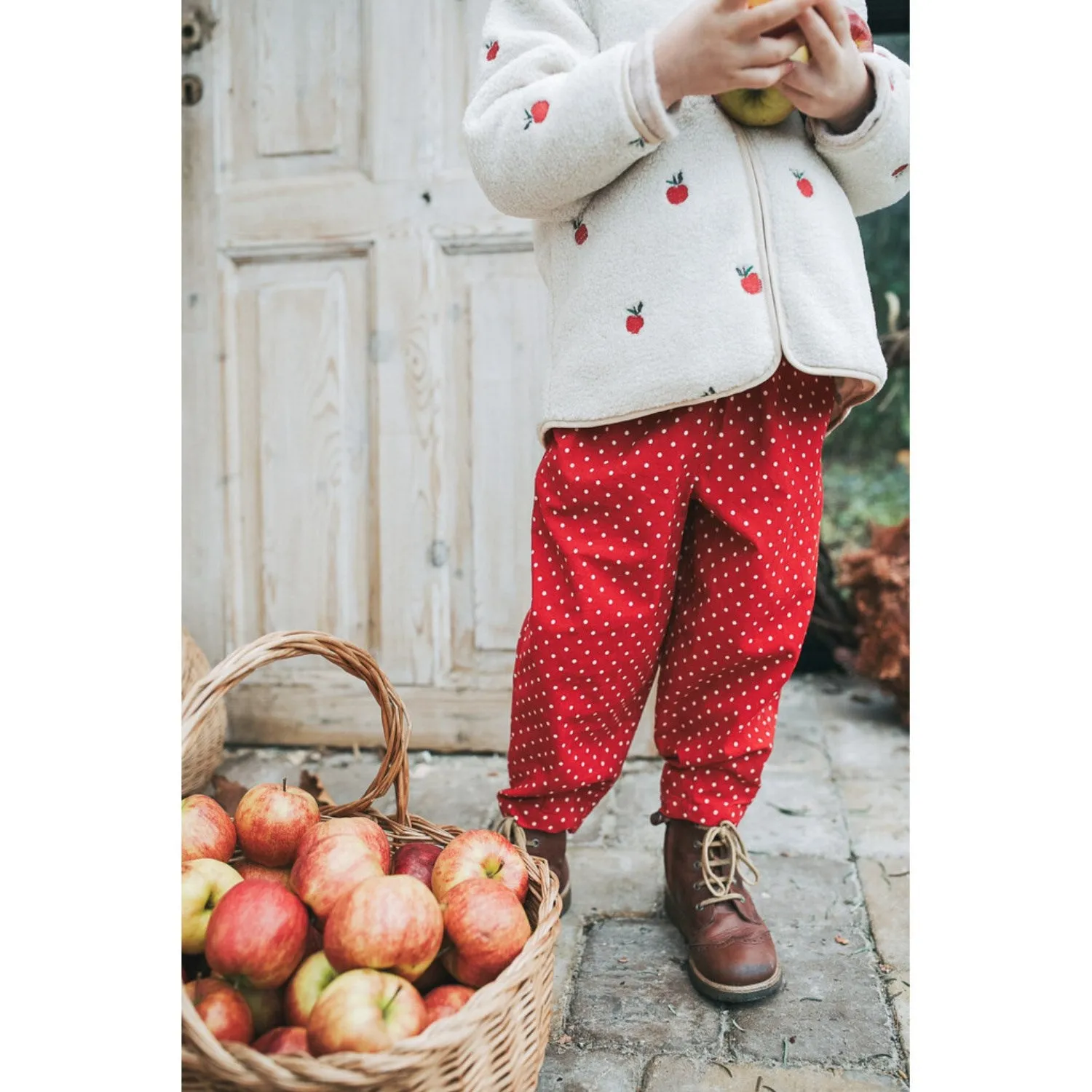 Fliink Pompeian Red Dolly Dot Pants Babykids_Fliink