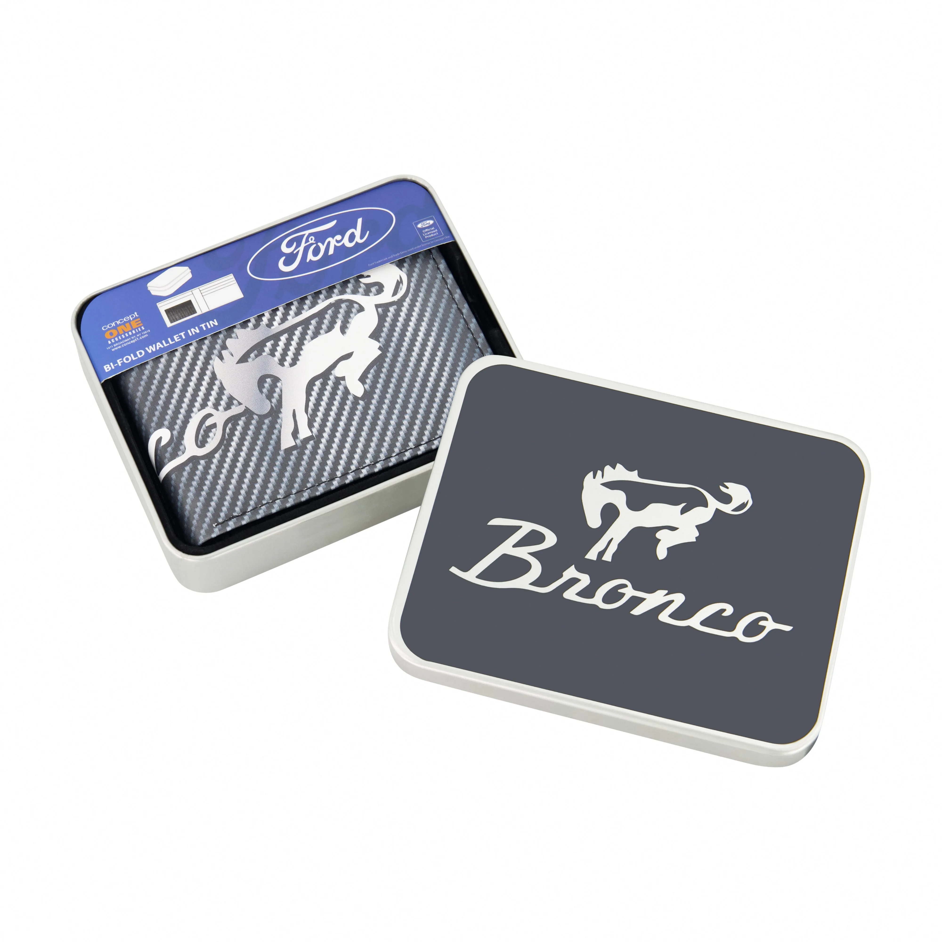 FORD BRONCO LOGO Bifold Wallet, Slim Wallet with Decorative Tin for Men and Women ecco Shoes