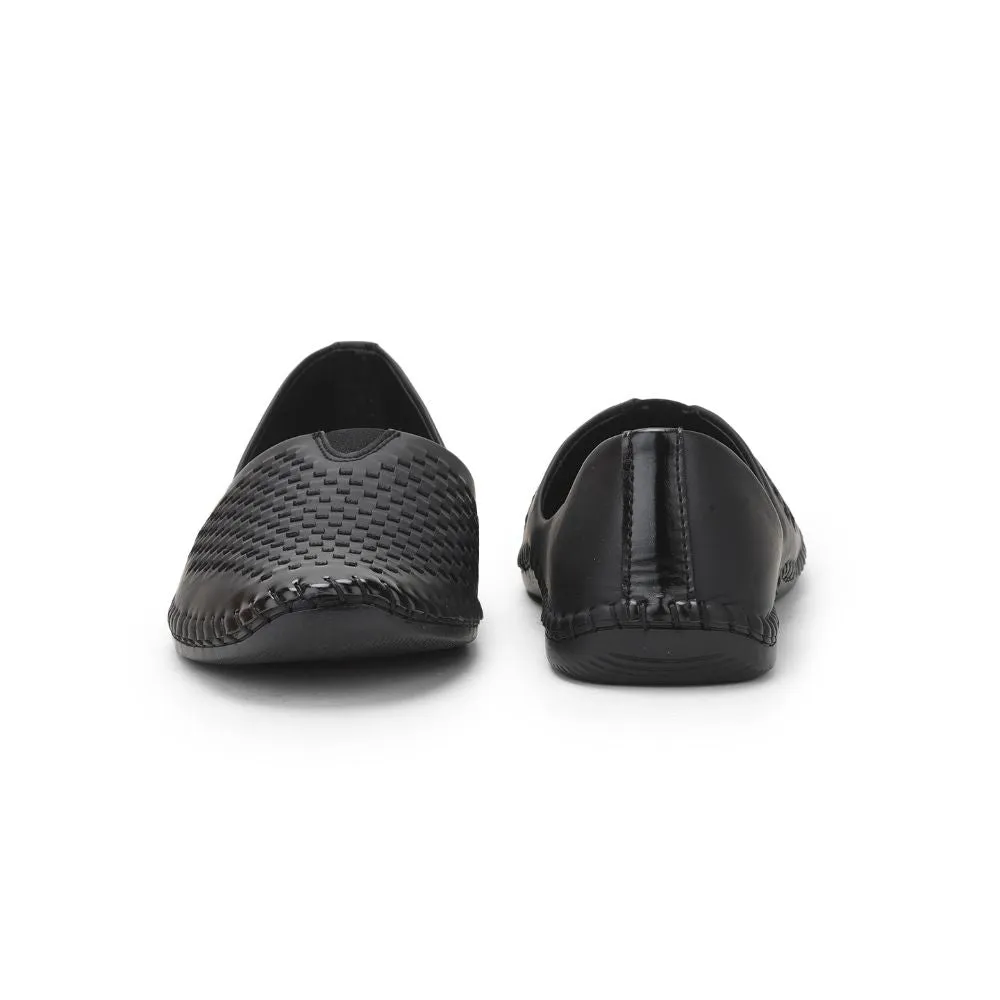 Fortune Black Casual Mojari Shoes For Men Avn-40 By Liberty