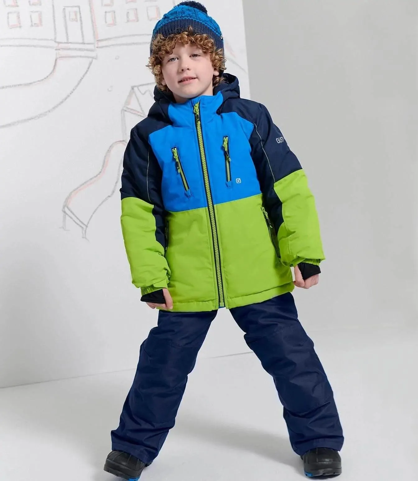 Gusti Isaac Snow Suit - Blue Babykids Gusti
