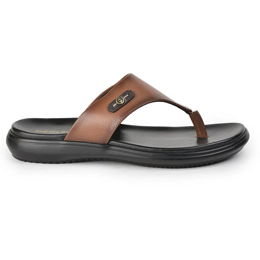 Healers Casual Tan Slipper For Men MDL-05 By Liberty