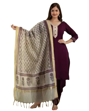 Heavy gota lace work kurti with patiala pant