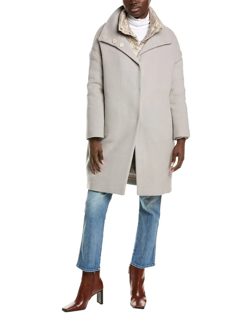 Herno 2-In-1 Wool-Blend Down Coat