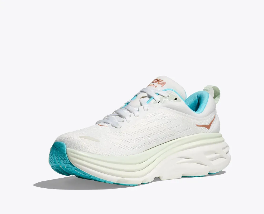 Hoka Womens Bondi 8 - Frost/Rose Gold (1127952-FTRS) Hoka Footwear