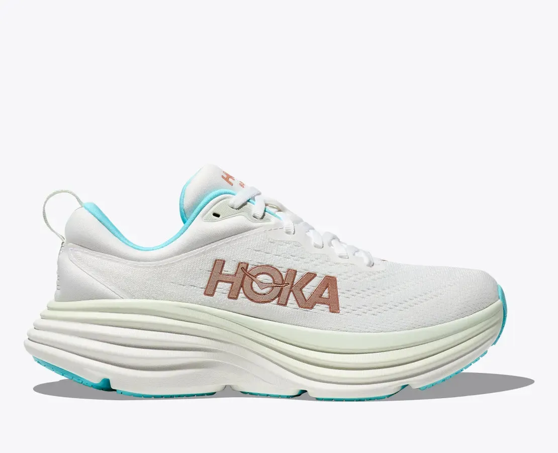 Hoka Womens Bondi 8 - Frost/Rose Gold (1127952-FTRS) Hoka Footwear