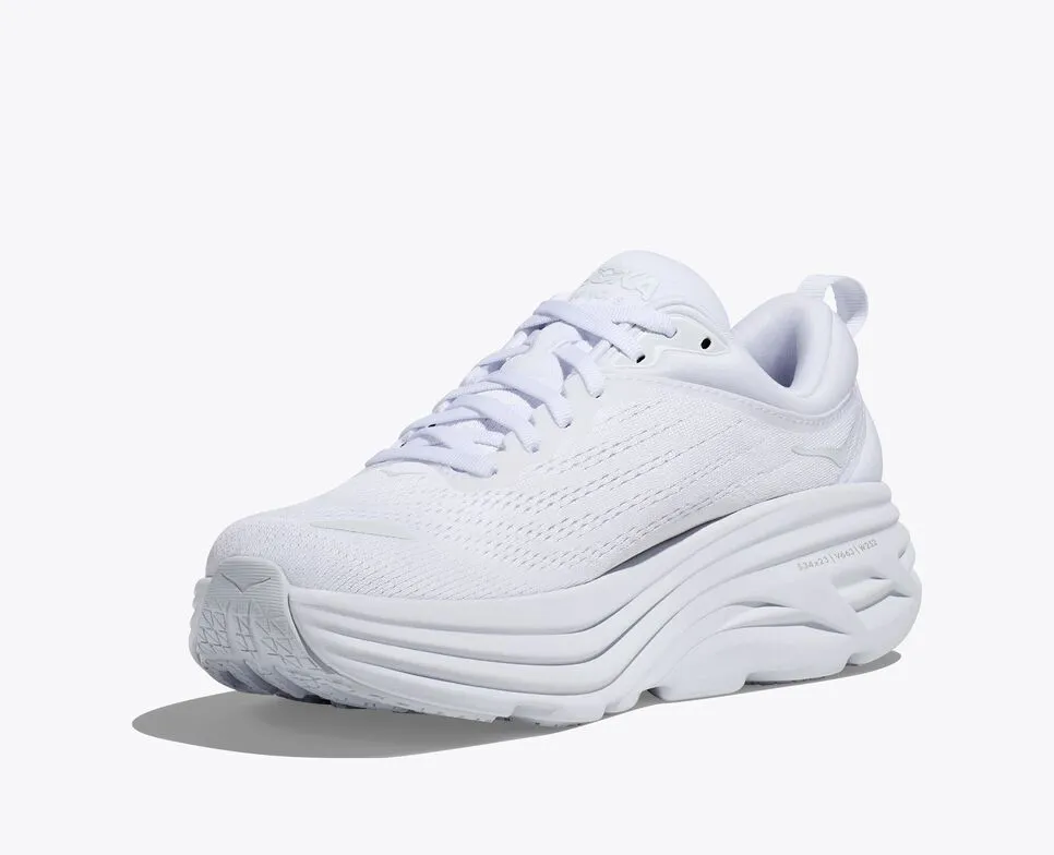 Hoka Womens Bondi 8- White/White (1127952-All White) Hoka Footwear