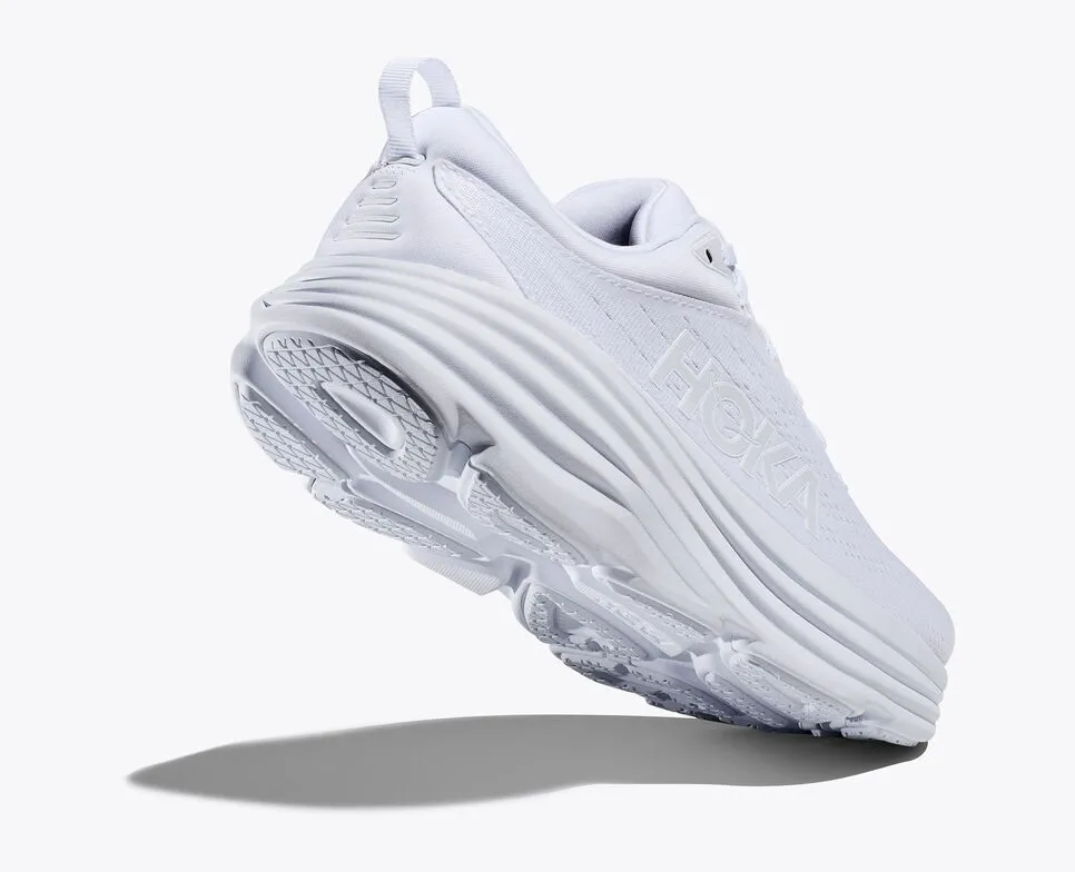 Hoka Womens Bondi 8- White/White (1127952-All White) Hoka Footwear