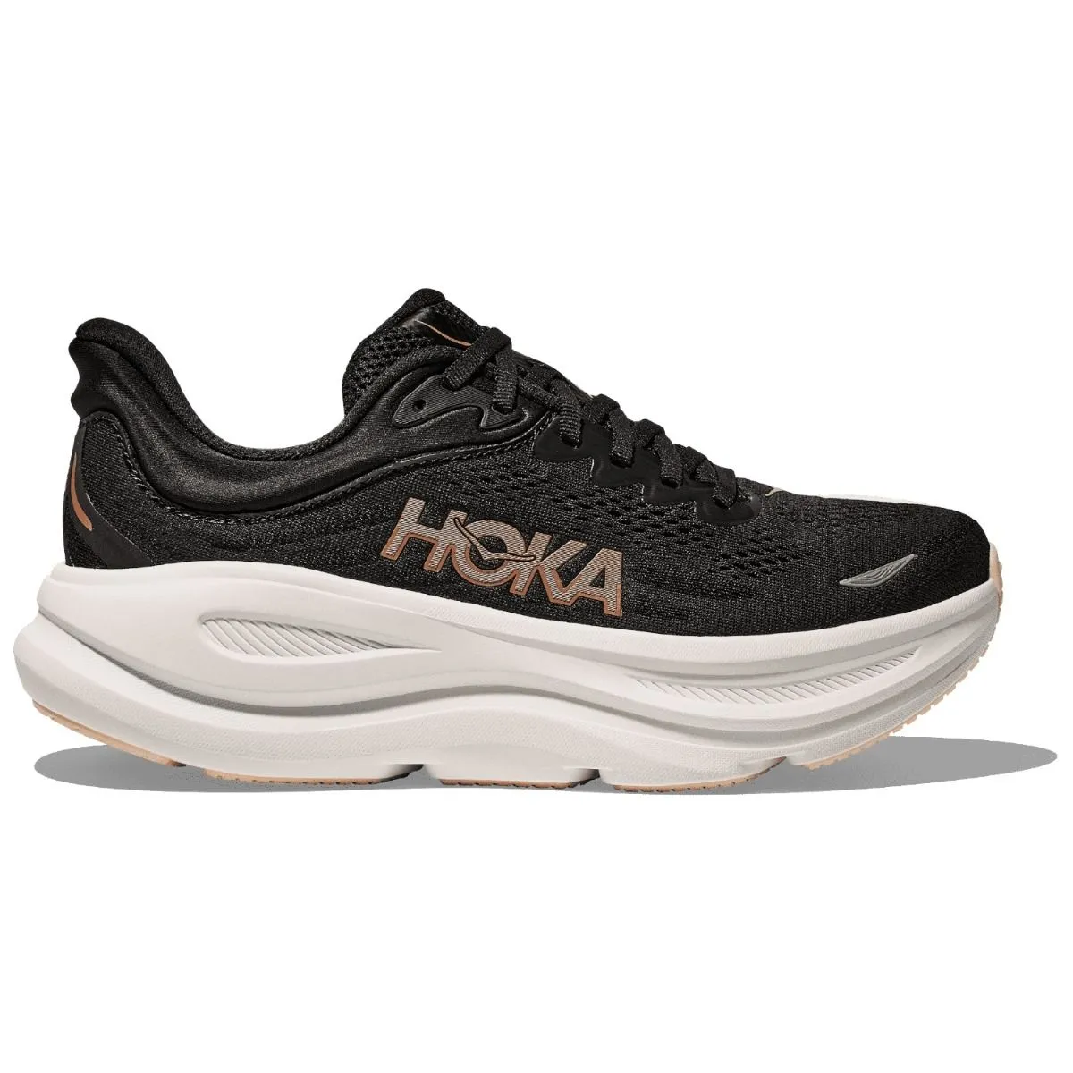 Hoka Womens Bondi 9- Black/Rose Gold (1162012-BRGL) Hoka Footwear