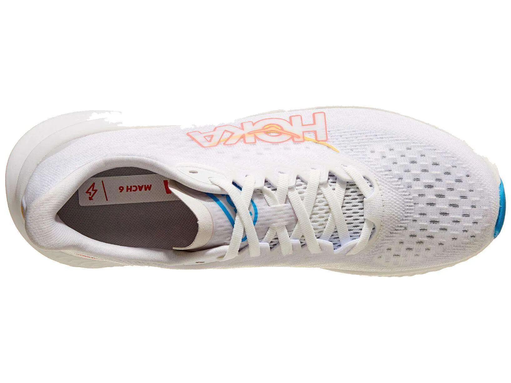 Hoka Womens Mach 6 - White / Nimbus Cloud (1147810-WNCL) Hoka Footwear
