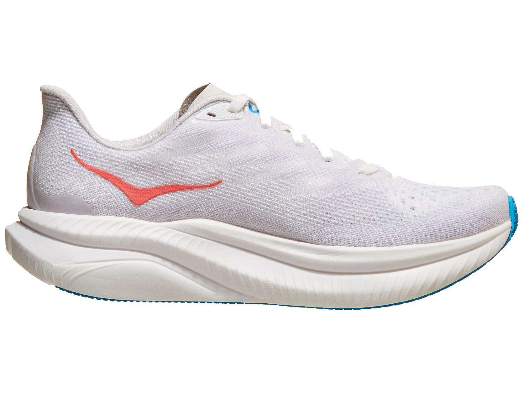 Hoka Womens Mach 6 - White / Nimbus Cloud (1147810-WNCL) Hoka Footwear