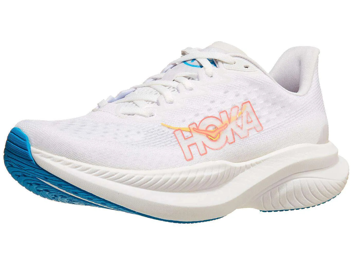 Hoka Womens Mach 6 - White / Nimbus Cloud (1147810-WNCL) Hoka Footwear