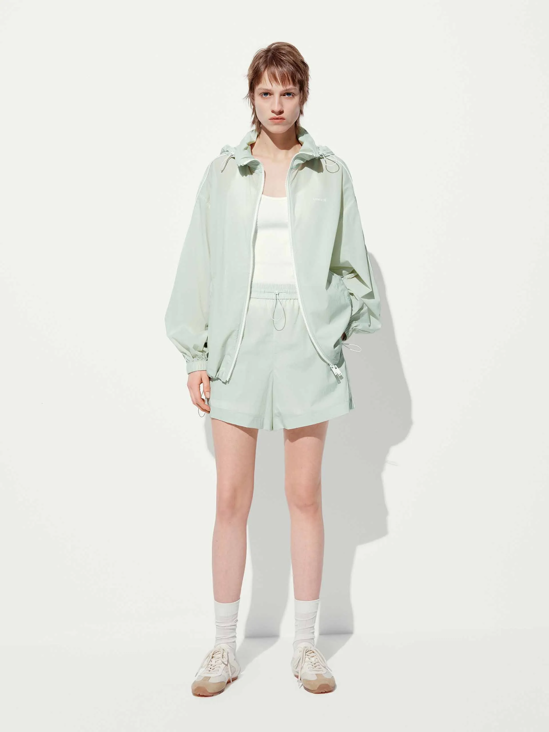 Hooded Zipper Loose Coat