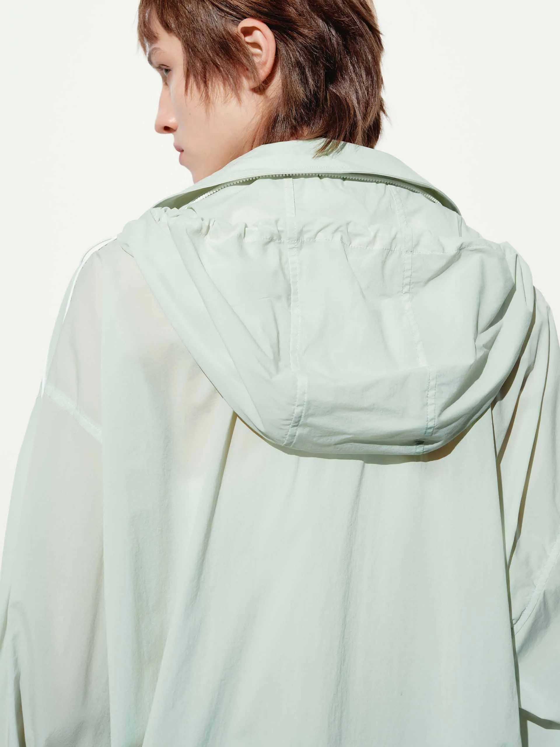 Hooded Zipper Loose Coat