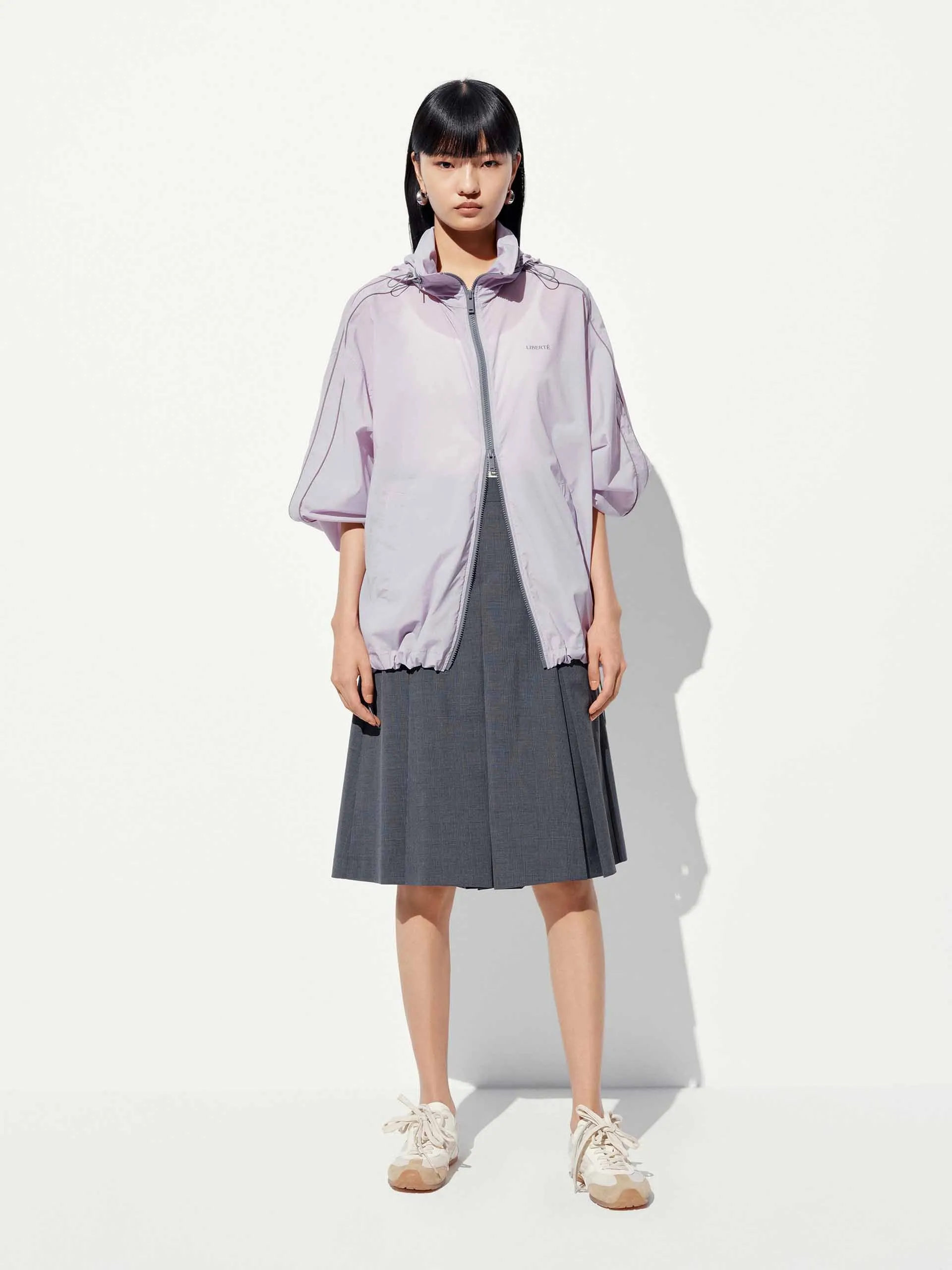 Hooded Zipper Loose Coat