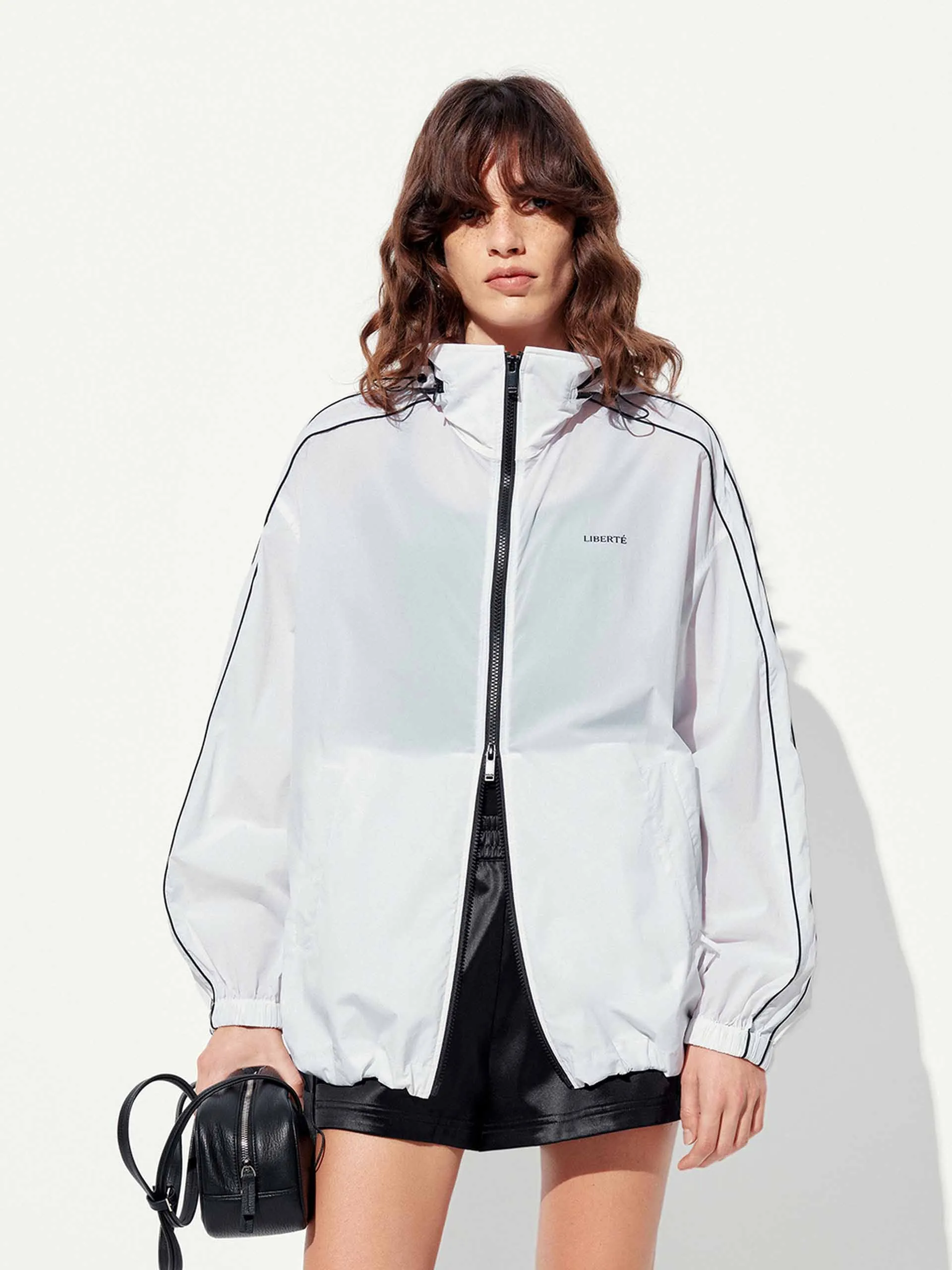 Hooded Zipper Loose Coat