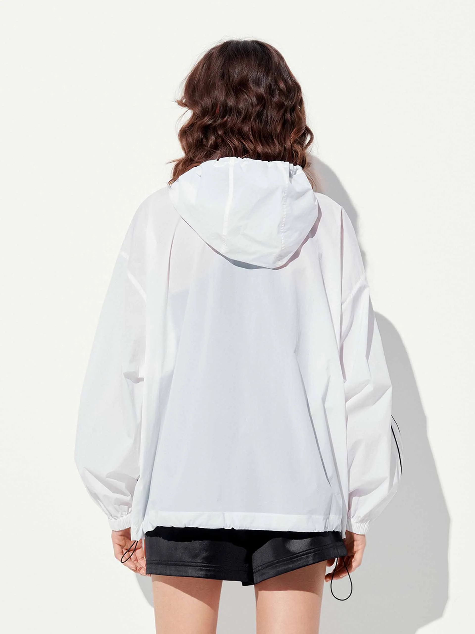 Hooded Zipper Loose Coat