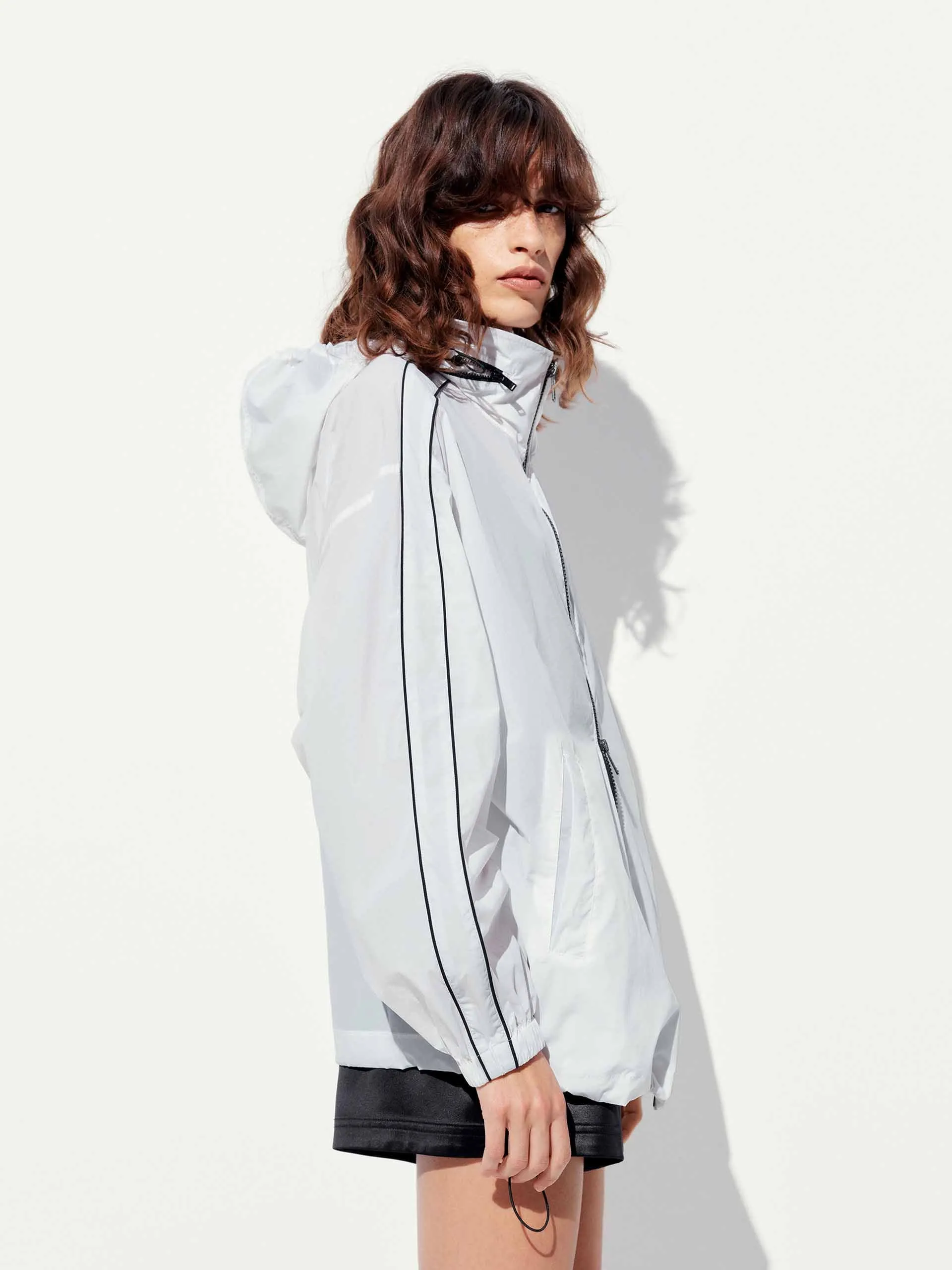 Hooded Zipper Loose Coat