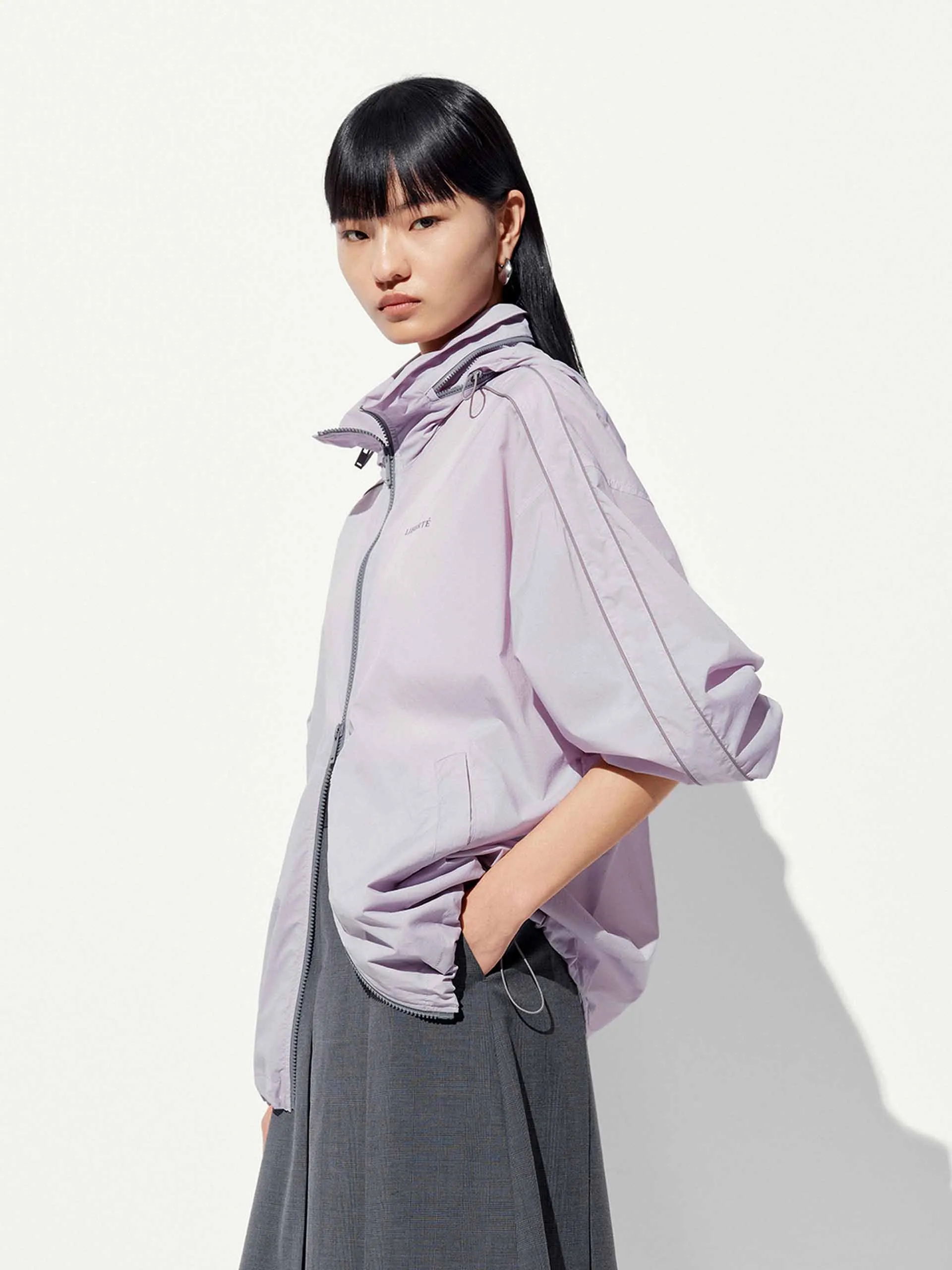 Hooded Zipper Loose Coat