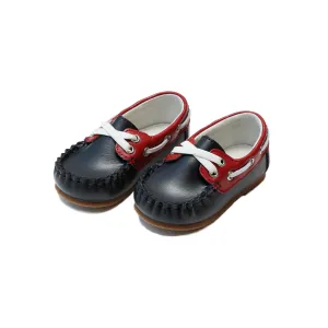 Hudson Boy's Leather Boat Shoe Babykids_Angel