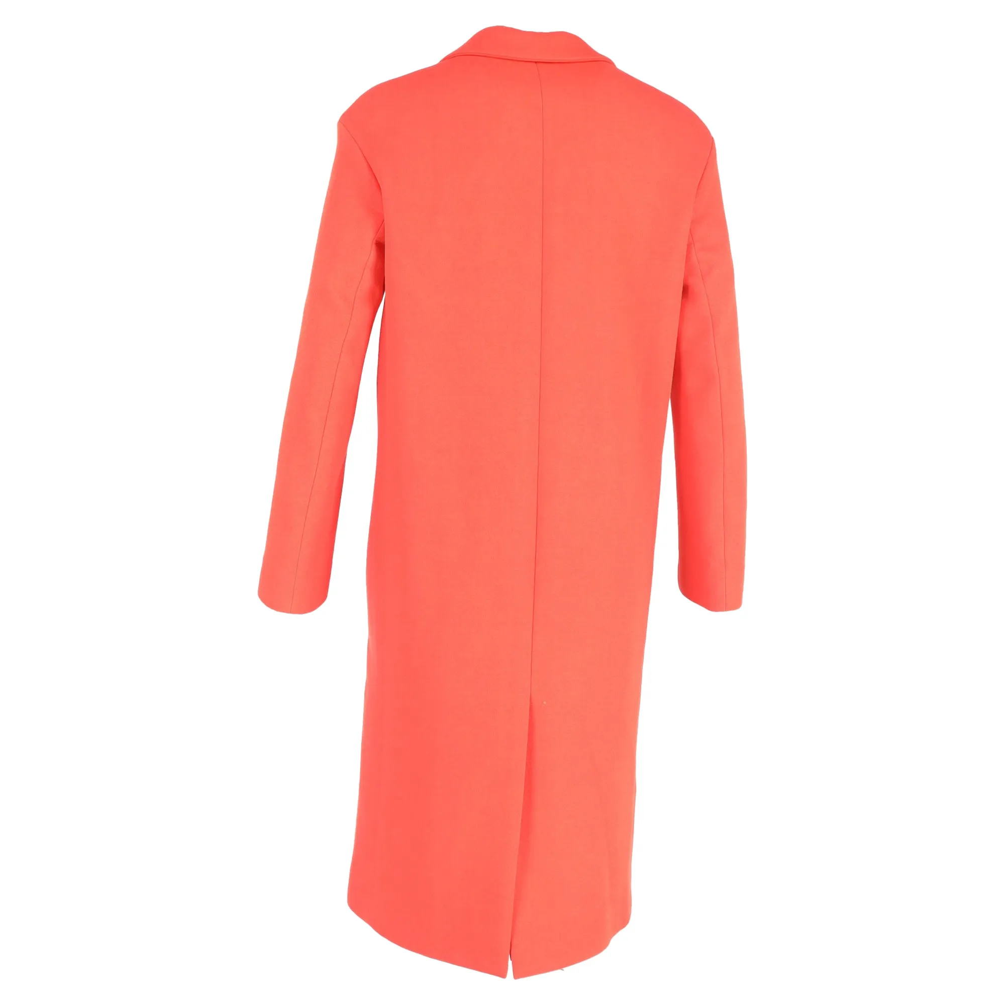 Hugo Boss Single-Breasted Coat in Orange Wool