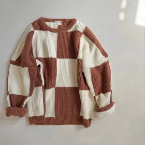 Hunter   Rose: Aspen Adult Jumper - Cinnamon Checkerboard
