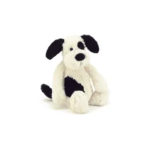 Jellycat bashful black & cream puppy little