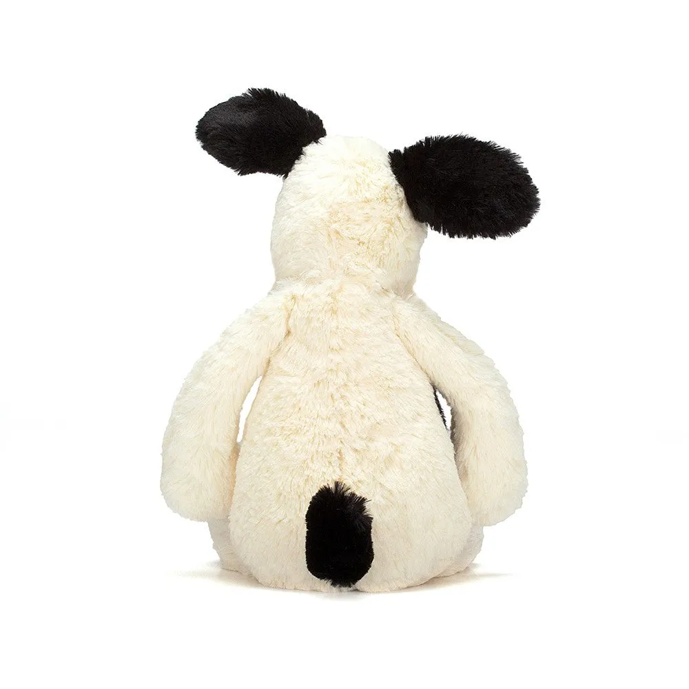 Jellycat bashful black & cream puppy little