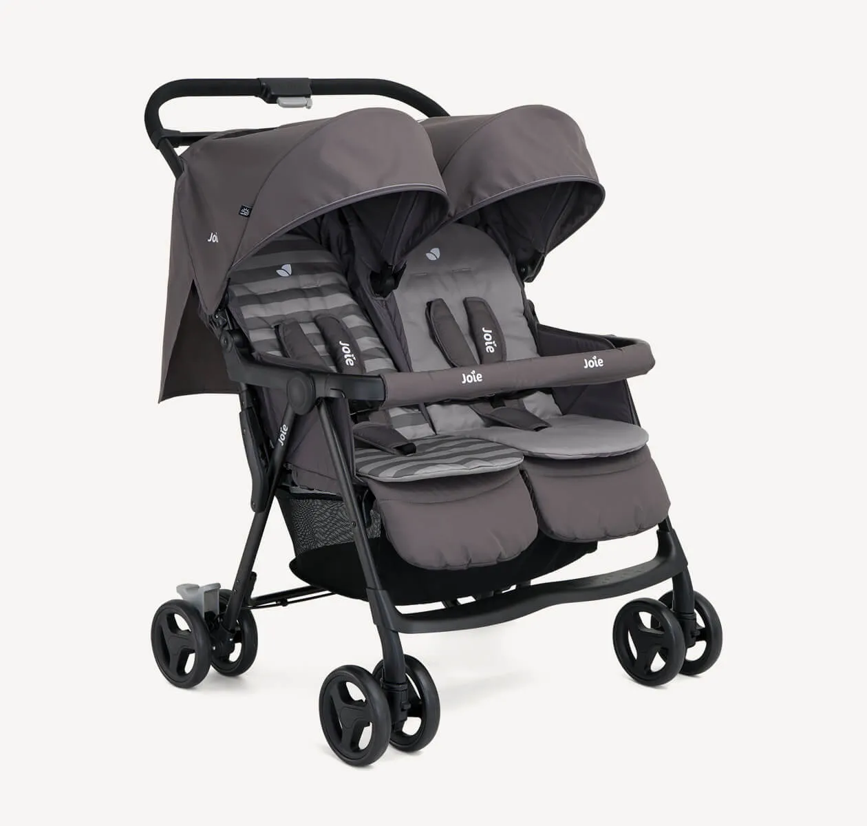 Joie Aire Twin Stroller - Lightweight Double Stroller Dark Pewter