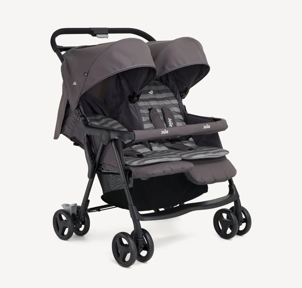 Joie Aire Twin Stroller - Lightweight Double Stroller Dark Pewter