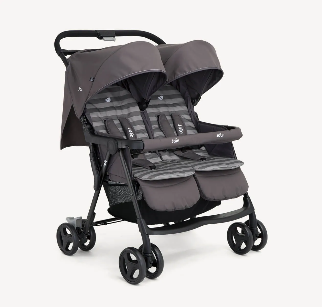 Joie Aire Twin Stroller - Lightweight Double Stroller Dark Pewter