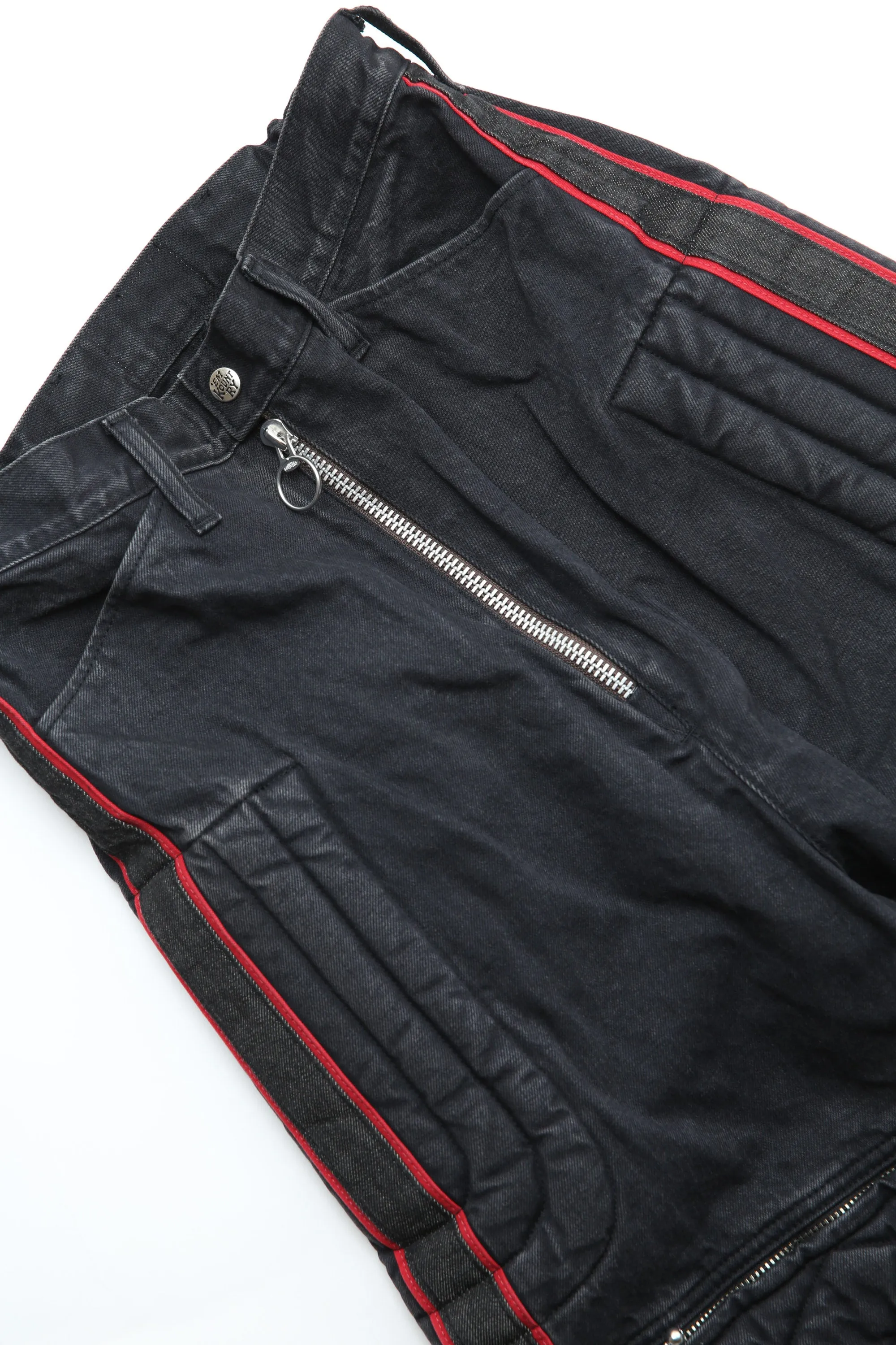 Kapital 14oz BLKxBLK Denim KOUNTRY Motocross Pants "TODOTERRENO" - Black