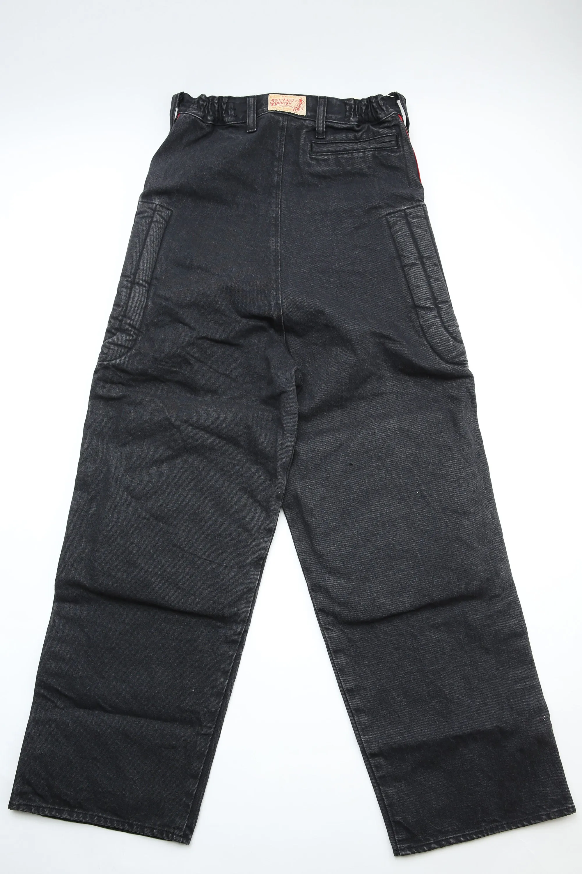 Kapital 14oz BLKxBLK Denim KOUNTRY Motocross Pants "TODOTERRENO" - Black