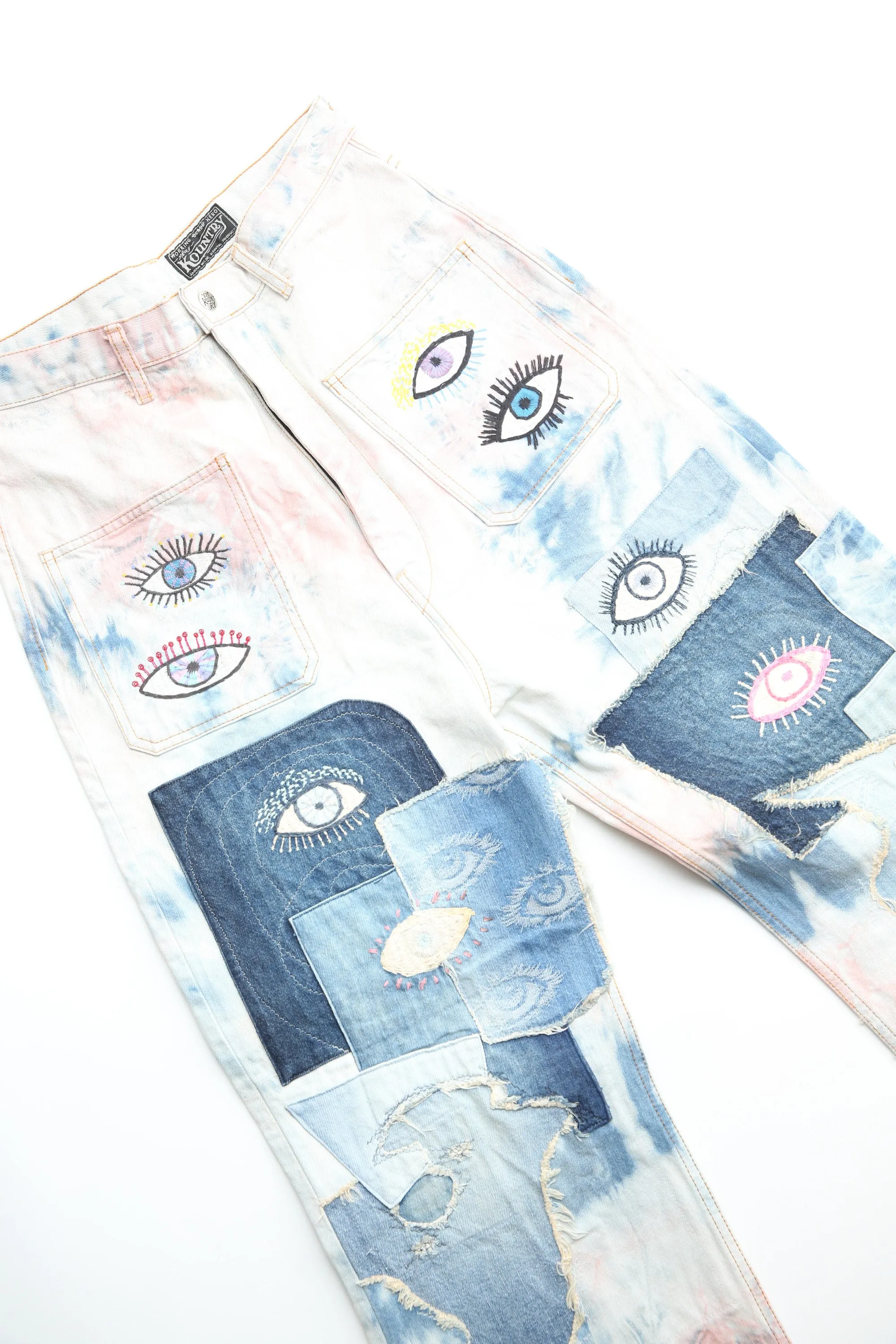 Kapital - 14oz Denim Tie-Dye Baggy Flare Pants(CrazyDixieRemake) - IPK